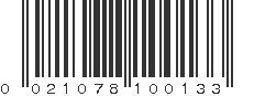 UPC 021078100133