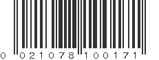 UPC 021078100171