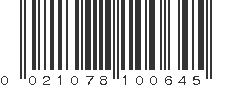 UPC 021078100645