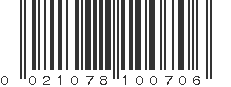 UPC 021078100706