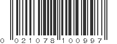 UPC 021078100997