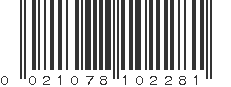 UPC 021078102281