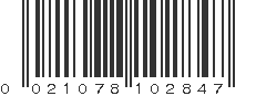 UPC 021078102847