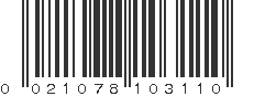 UPC 021078103110