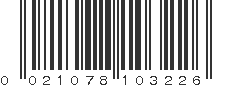 UPC 021078103226