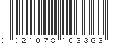 UPC 021078103363