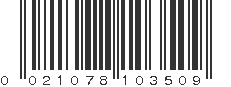 UPC 021078103509