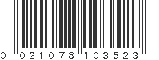 UPC 021078103523