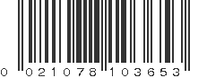 UPC 021078103653