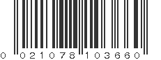 UPC 021078103660