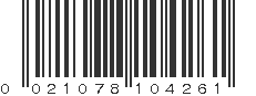 UPC 021078104261