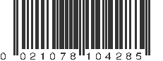 UPC 021078104285