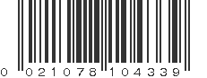 UPC 021078104339