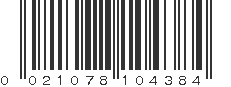 UPC 021078104384