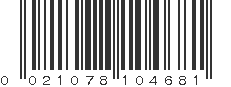 UPC 021078104681