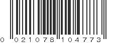 UPC 021078104773