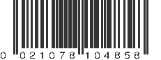 UPC 021078104858