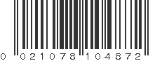 UPC 021078104872