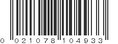 UPC 021078104933