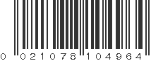 UPC 021078104964