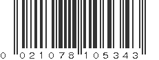 UPC 021078105343