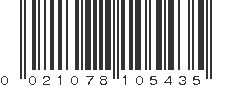 UPC 021078105435