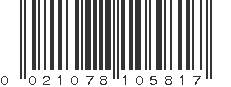 UPC 021078105817