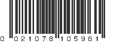 UPC 021078105961