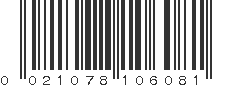 UPC 021078106081