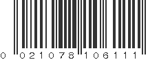 UPC 021078106111