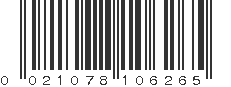 UPC 021078106265