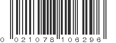 UPC 021078106296