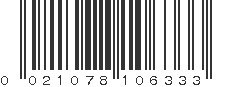 UPC 021078106333