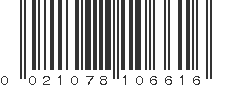 UPC 021078106616