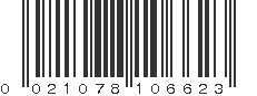 UPC 021078106623