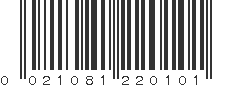 UPC 021081220101