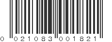 UPC 021083001821