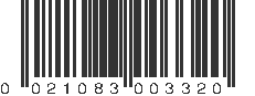 UPC 021083003320