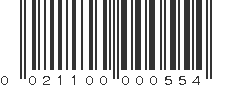 UPC 021100000554