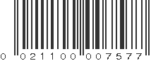 UPC 021100007577