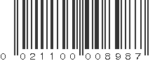 UPC 021100008987