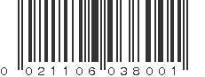 UPC 021106038001