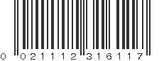 UPC 021112316117