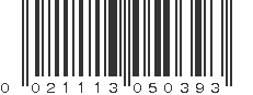 UPC 021113050393