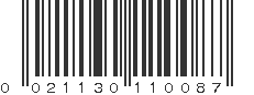 UPC 021130110087