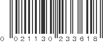 UPC 021130233618