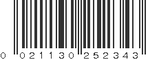 UPC 021130252343