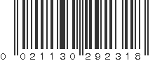 UPC 021130292318
