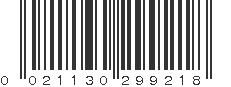 UPC 021130299218