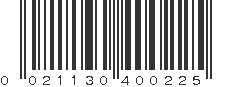 UPC 021130400225